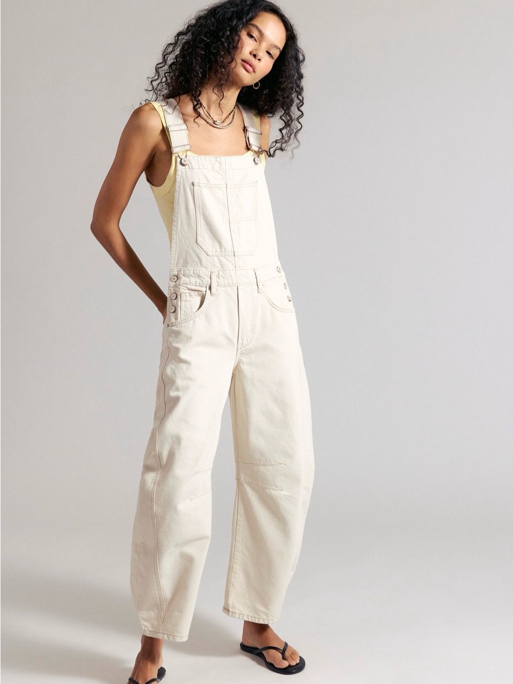 Free People Denim Barrel Overalls - XS SHORT